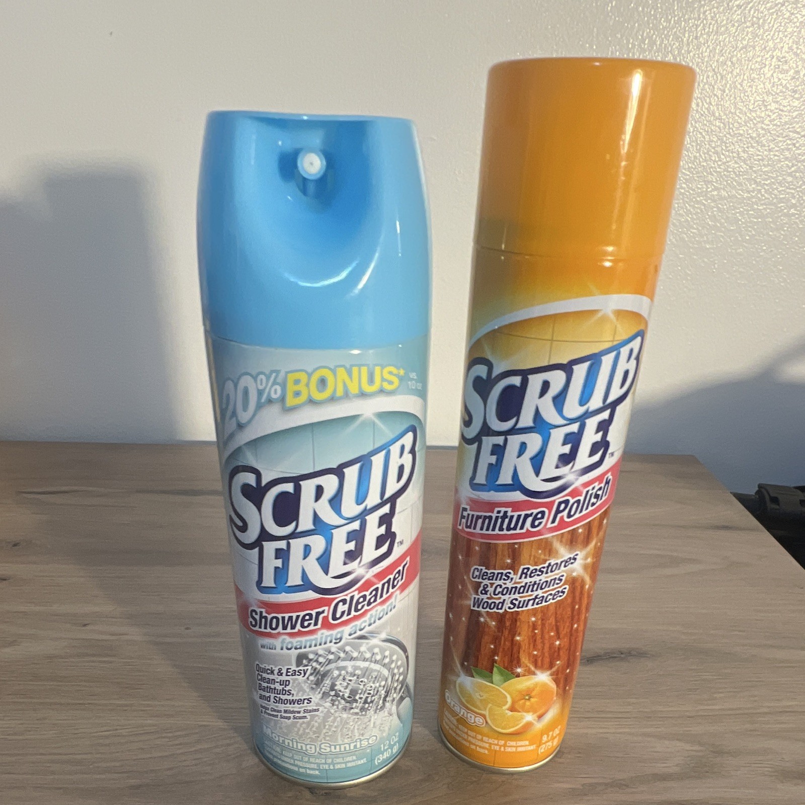 Scrub Free Foaming Bathroom Cleaner Spray Morning Sunrise Scent 12 oz 2 Pack