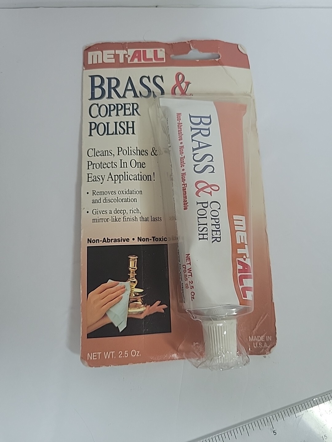 Met-All Brass & Copper Polish 2.5 oz. Tube New in Package NOS