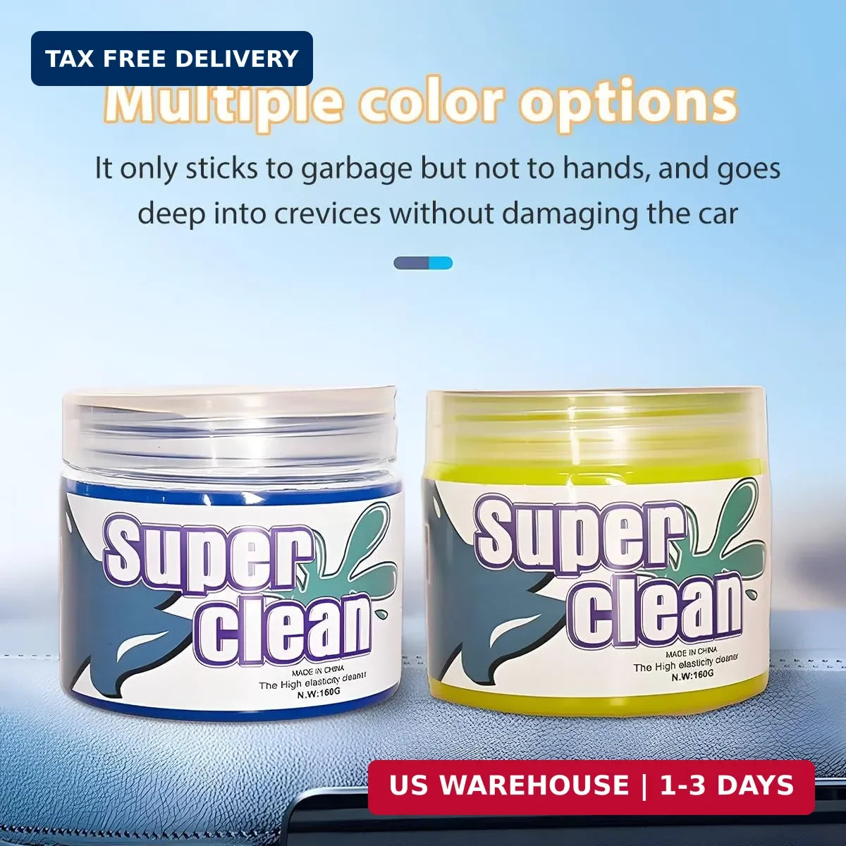 Car Cleaning Gel, Reusable Vehicle Air Vent Crevice Detailing Putty, Automotive