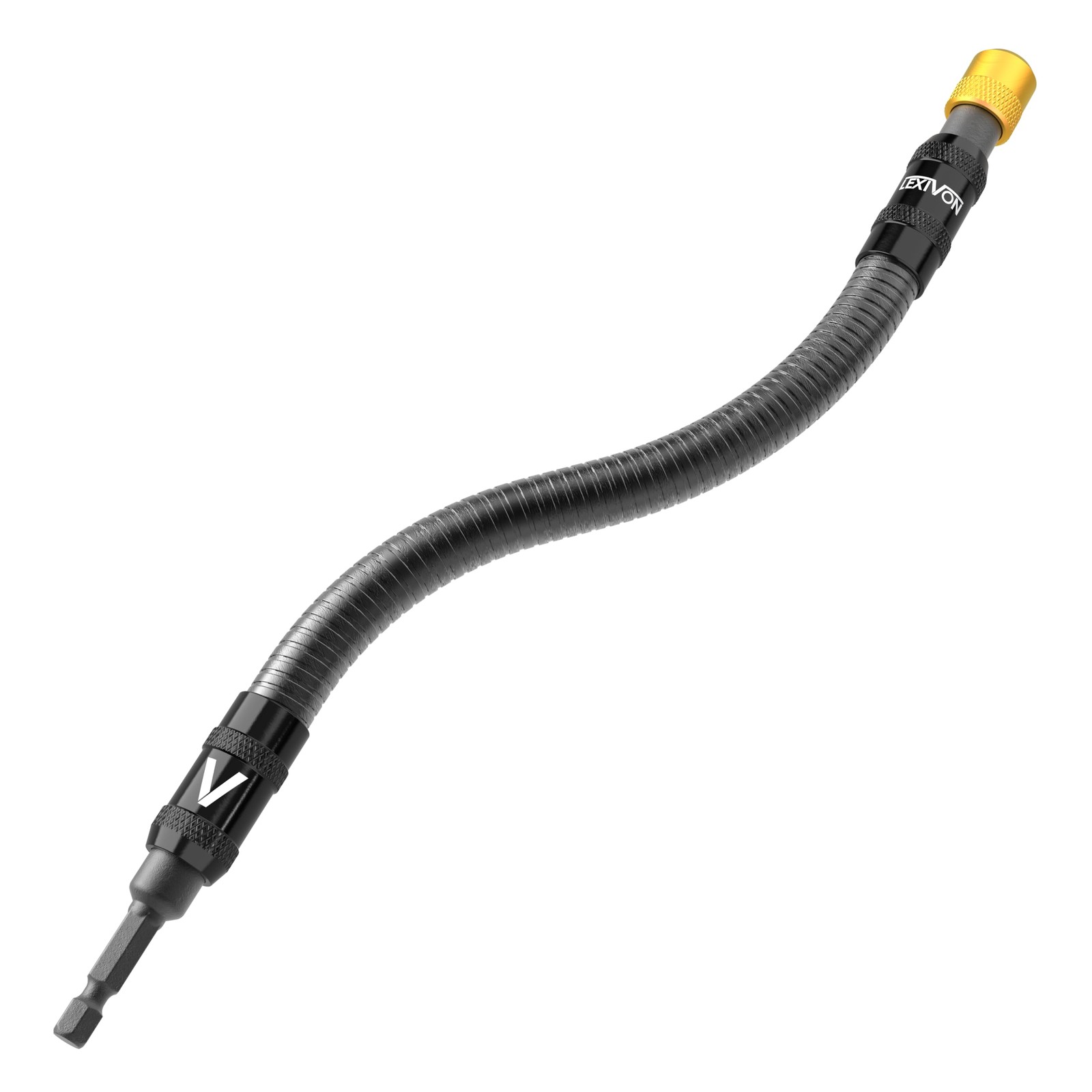 LEXIVON Drill Bit Holder, 12-Inch Flexible Extension, Quick-Release with 1/4-…