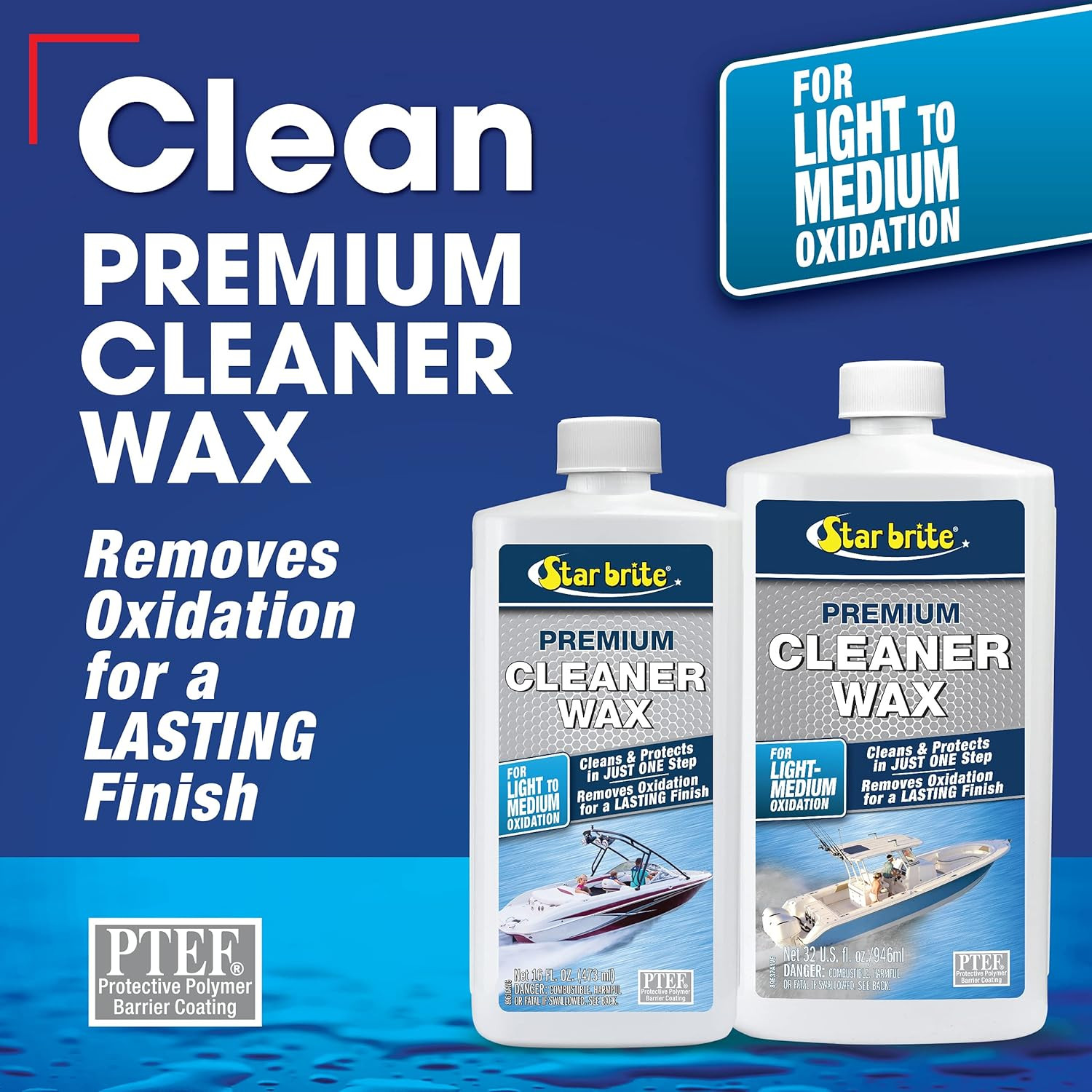 One-Step Cleaner Wax with UV Protection – Removes Chalk & Oxidation from Fibergl