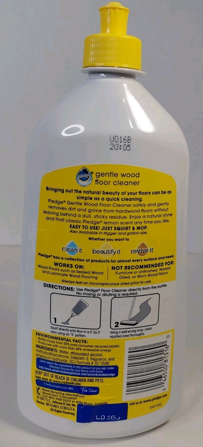 Pledge cleaner Floor Care Squirt & Mop Lemon Scent Hardwood Cleaner 26 Ounces