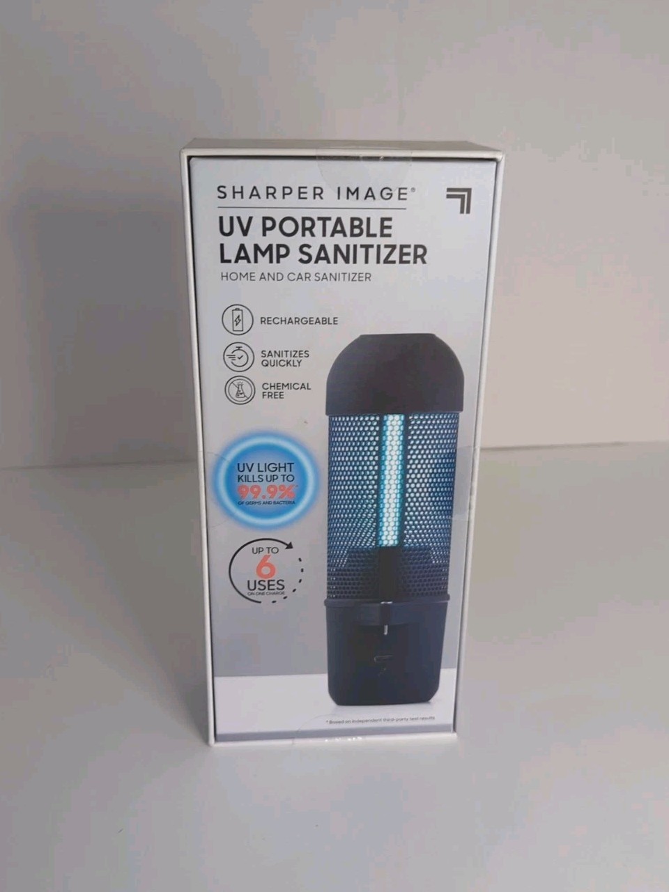 New Sharper Image Home and Car Sanitizer Portable Lamp Sanitizer Black