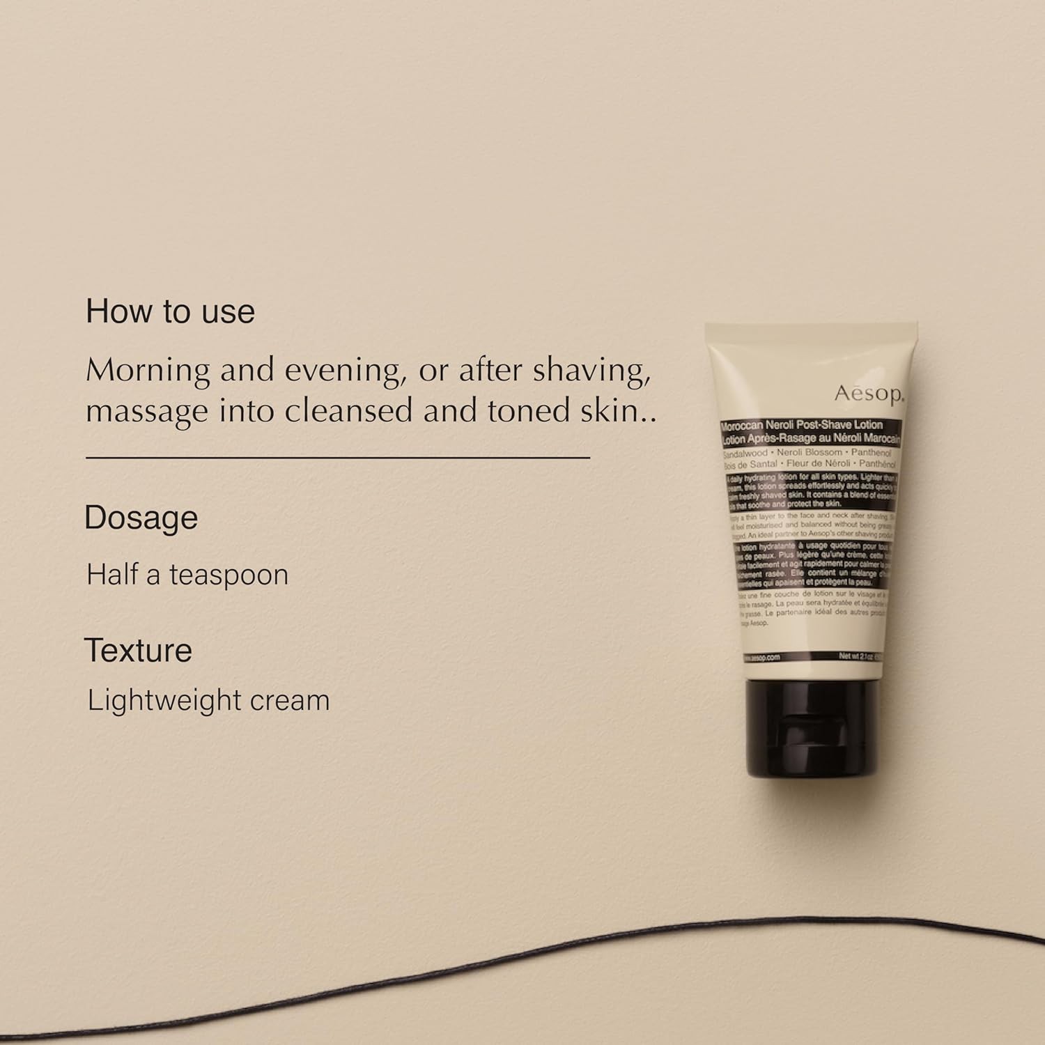 Aesop Moroccan Neroli Post Shave Lotion | Unisex Daily Hydrating Lotion Booste