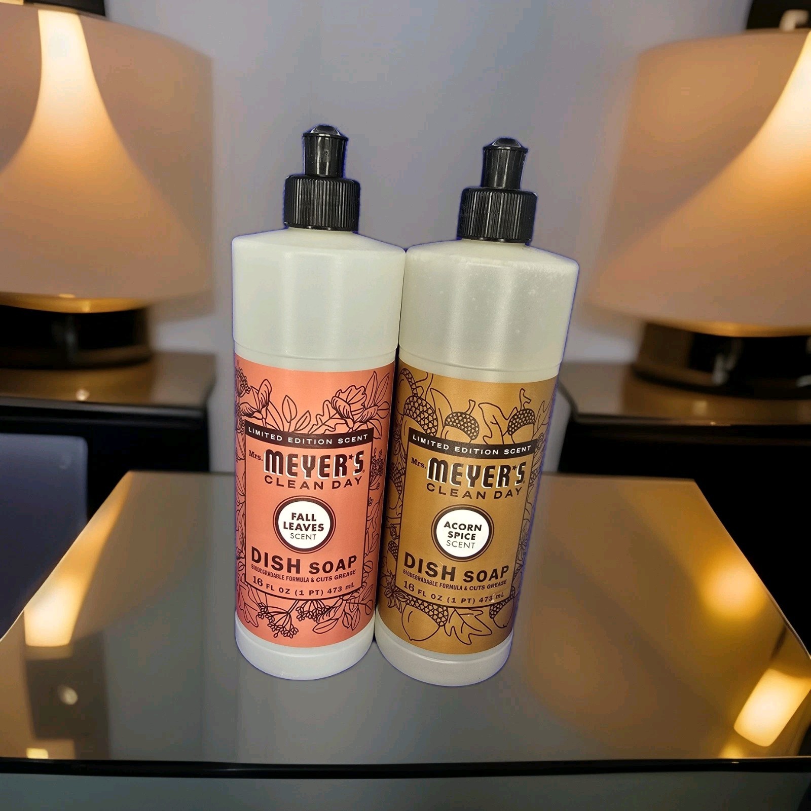 ​Mrs.Meyer’s Dish Soap 2 Pack Limited Edition Fall Leaves & Acorn Spice 16oz New