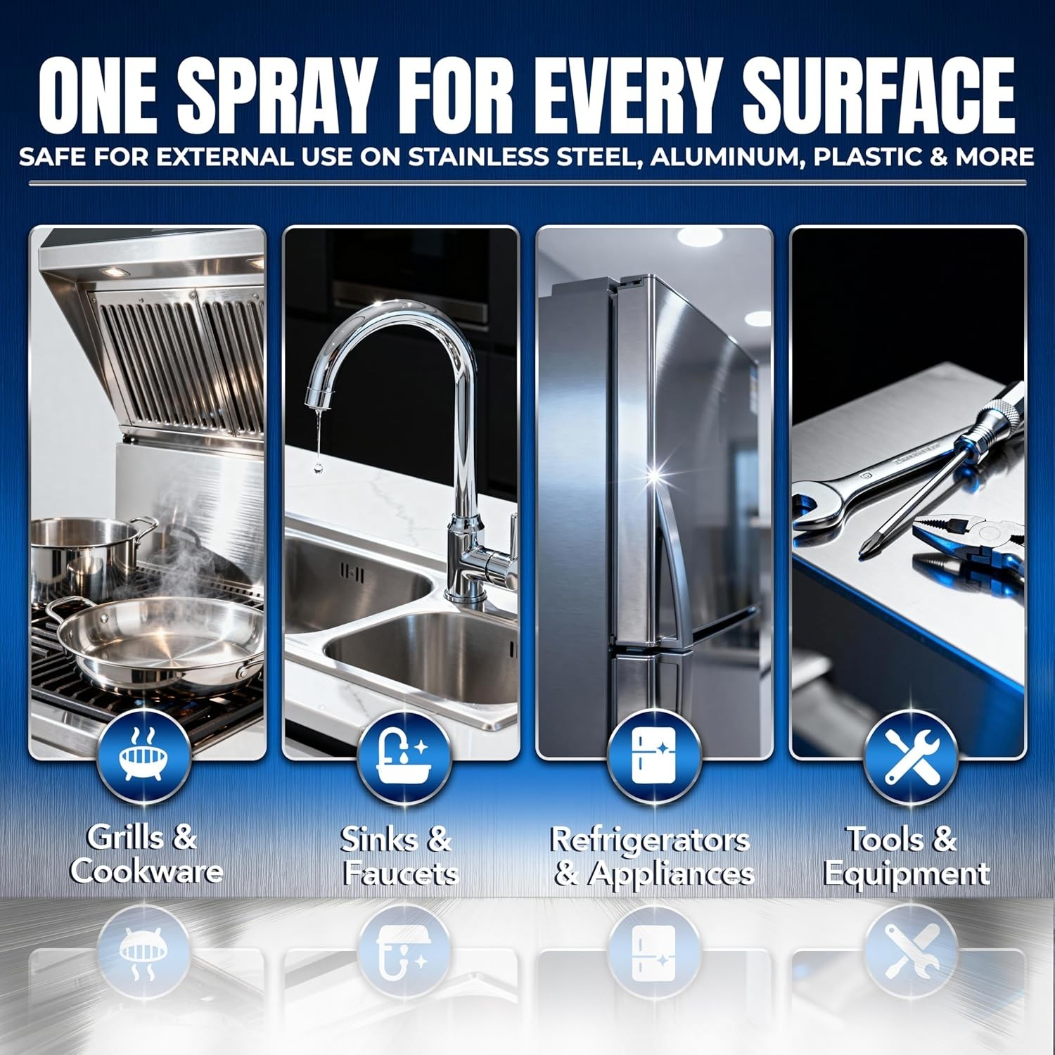 10oz Stainless Steel Cleaner and Polish – Cleans, Polishes & Protects Kitchen…