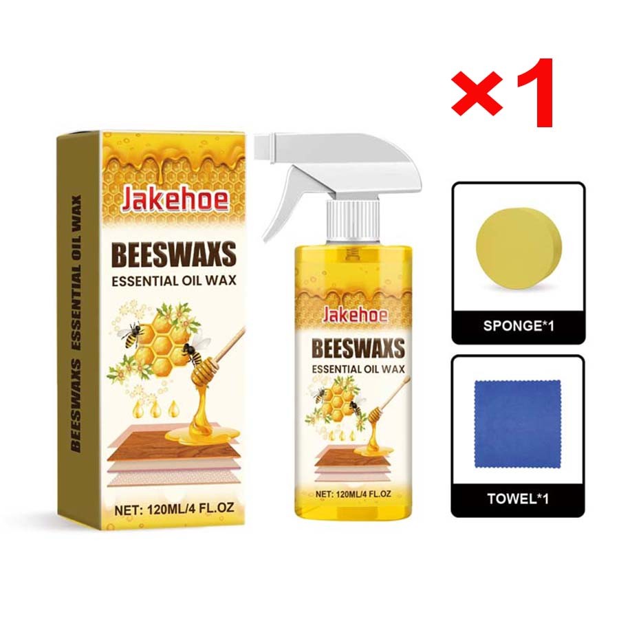 Natural Beeswax Spray Oil Wax, Furniture Wood Polish Cleaner Restores Shine NEW