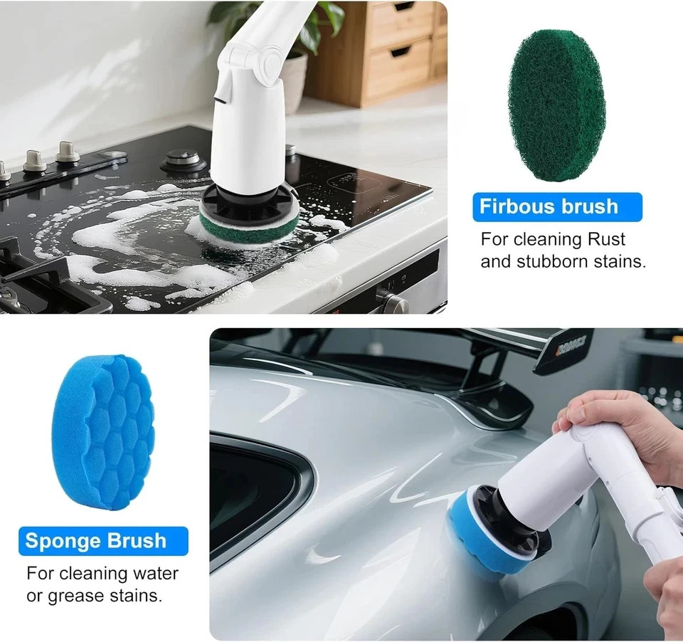 Electric Spin Scrubber Replacement Brush Heads Set, 10 Piece Replacement Brush C