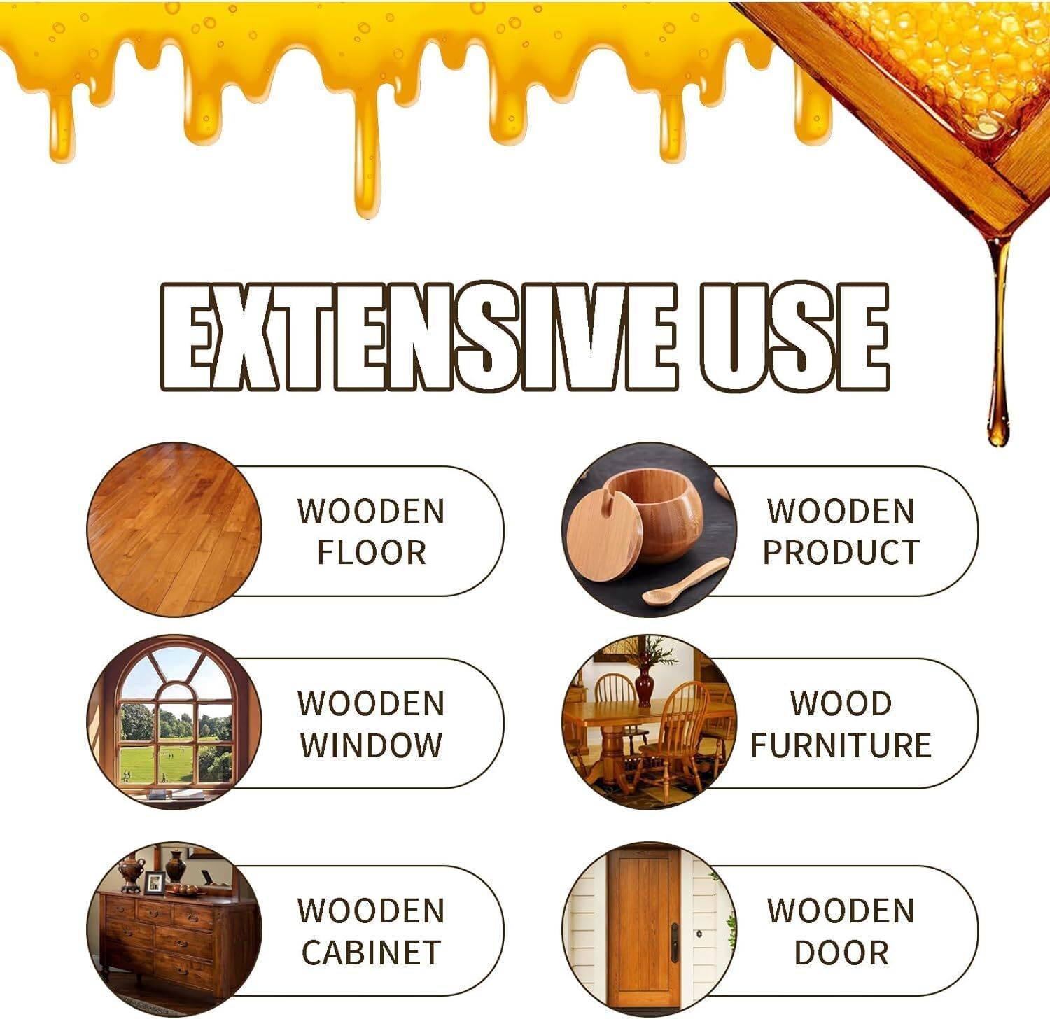 2× Bee Wax Furniture Polish Spray Natural Micro-Molecularized Beeswax w/ Tool US