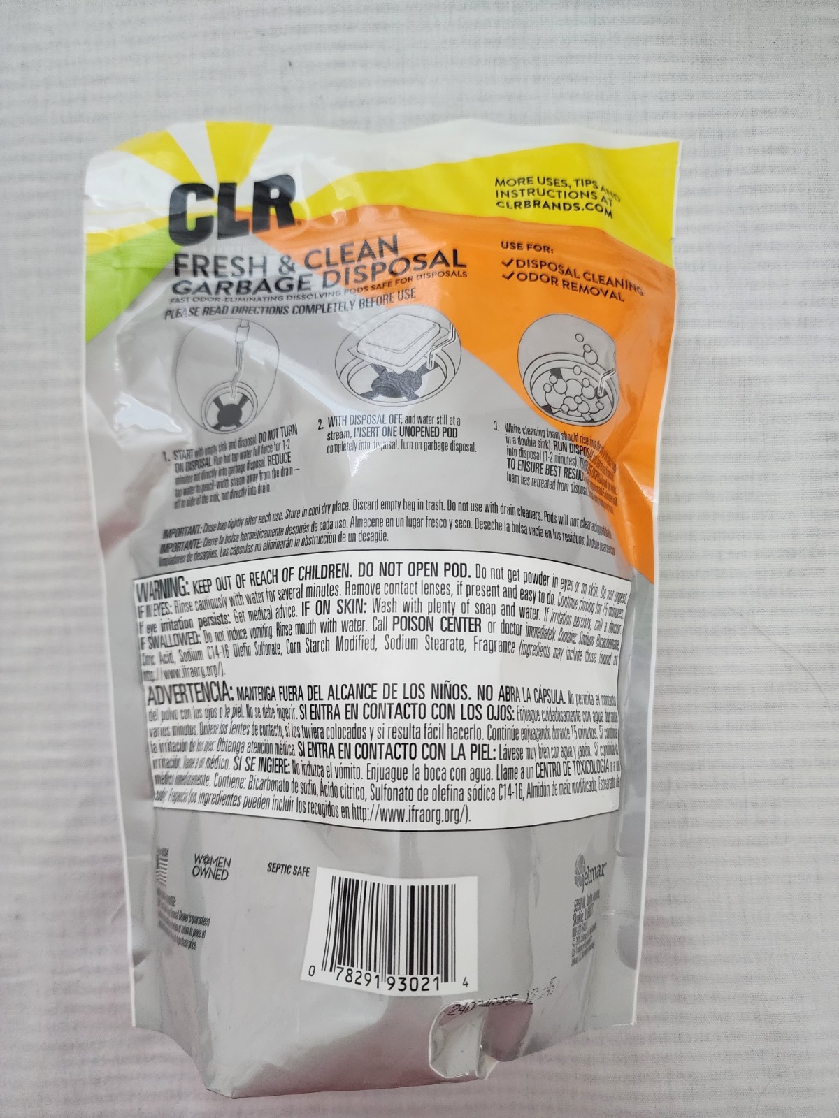 CLR Fresh Scent 20 Ct Garbage Disposal Weekly Foaming Cleaning Pods Sealed Pack