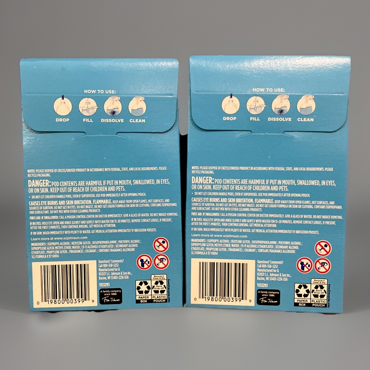 Windex Dissolve Concentrated Pod Glass Cleaner 2 Boxes 2 Refills Each Original