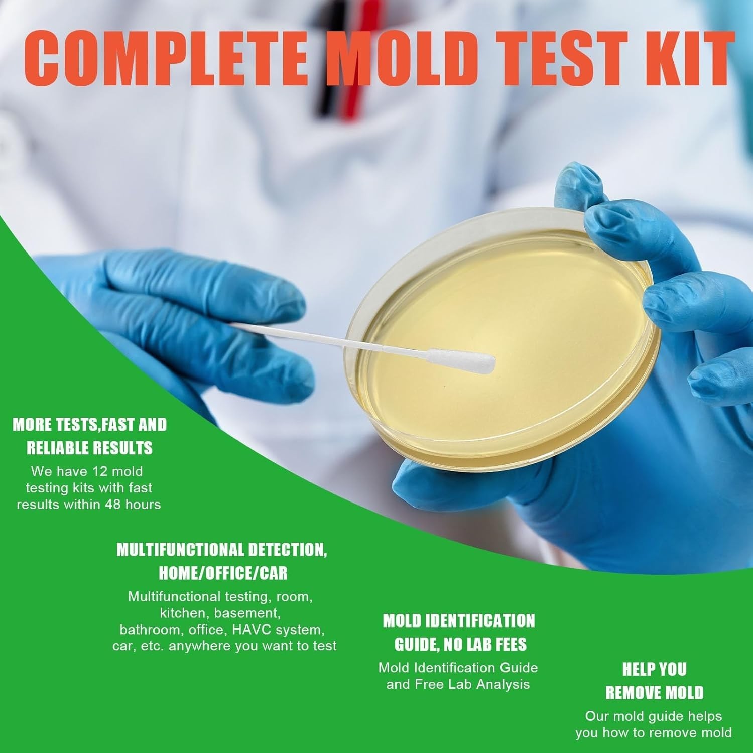 Mold Kit for Home Within 12 Individual Tests,DIY Detector at Home, Surface M…