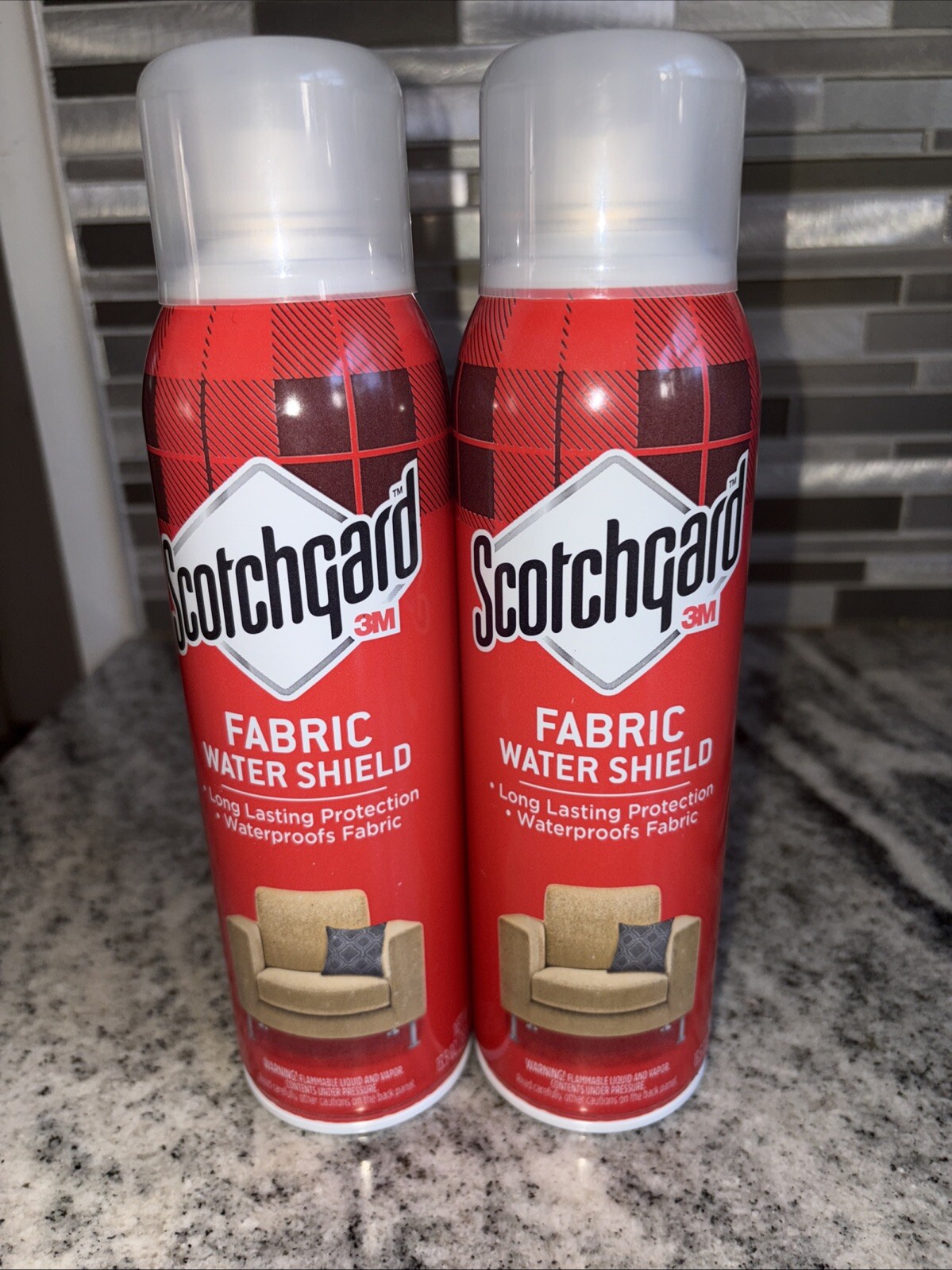 Scotchgard Fabric Upholstery Water Shield Protector Aerosol 13.5 oz Pack of 2