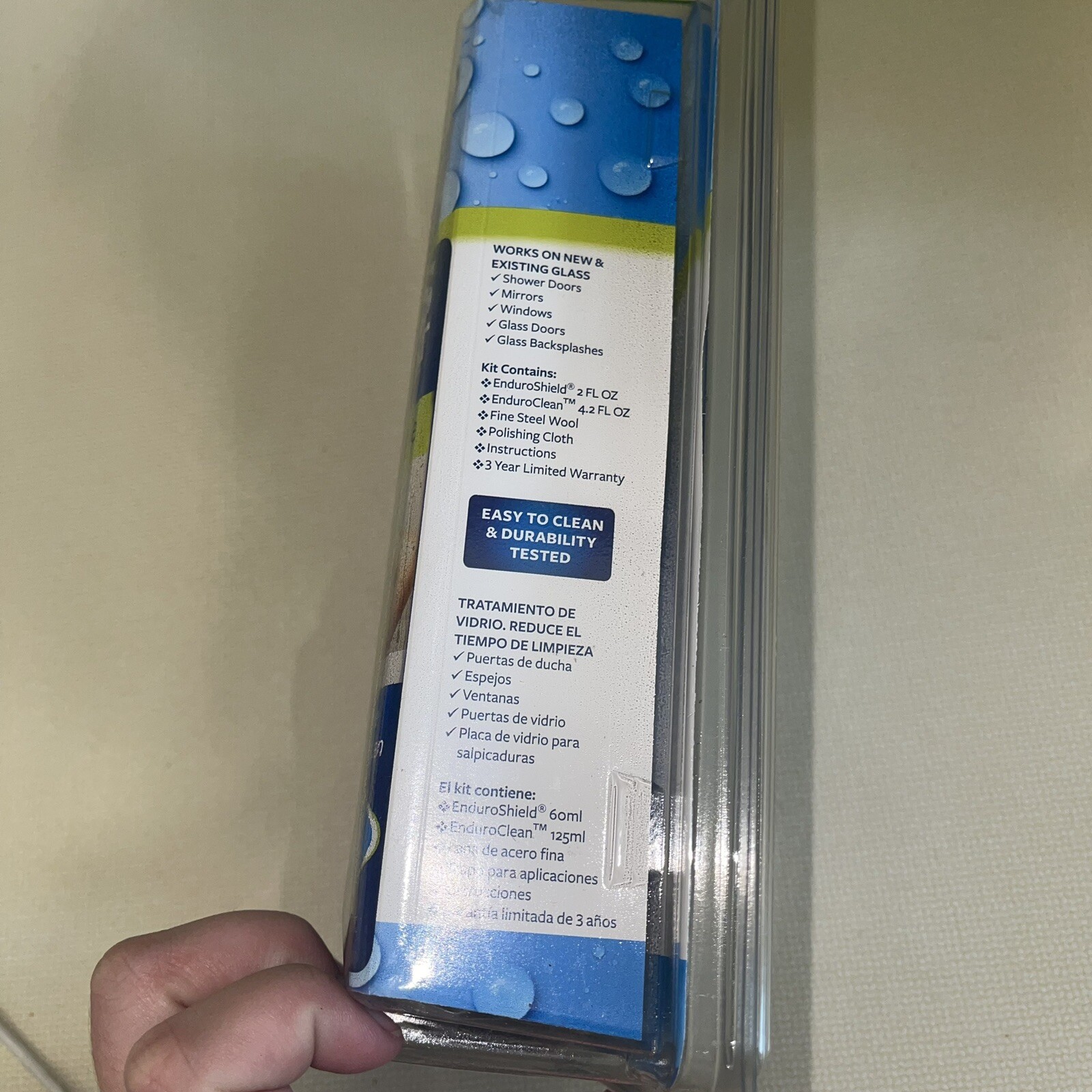 Enduro Shield Glass Treatment Showers Repels Soap Scum 3 Yrs HOME Clean Bathroom