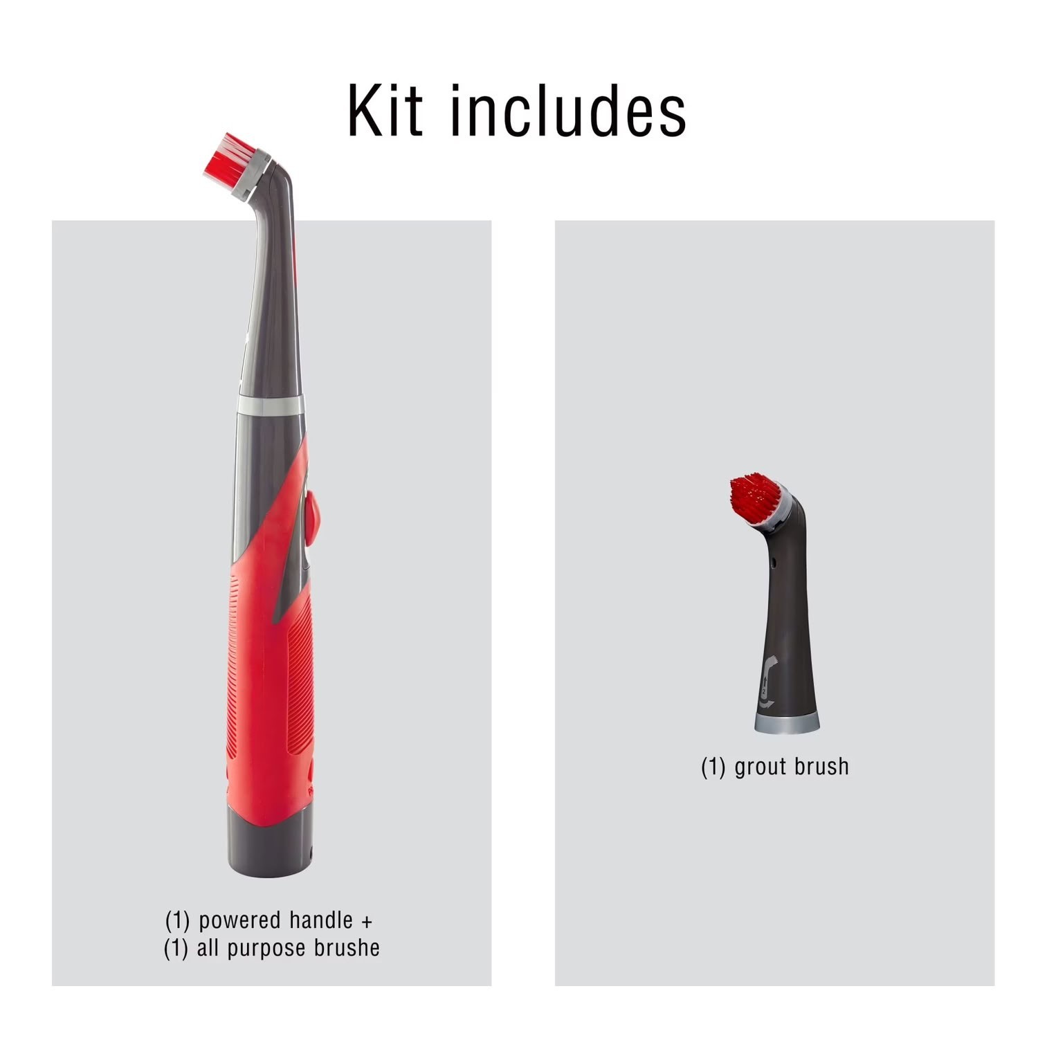 Rubbermaid Cordless Power Scrubber Electric Handheld Brush Bathroom Tile Grout