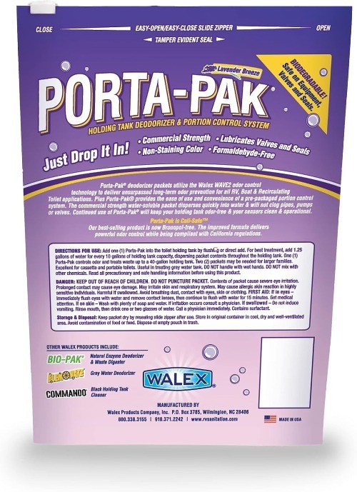 Porta-Pak Black Holding Tank Deodorizer Lavender Breeze 10 Count (Pack of 1)