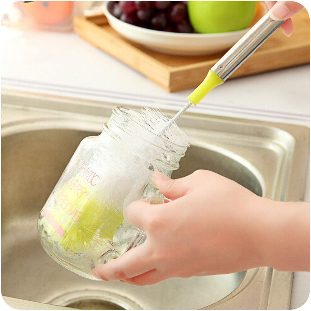 2PCS Bendable Cup Brushes Colorful Bottle Brush for Cleaning Cups (Random Color)