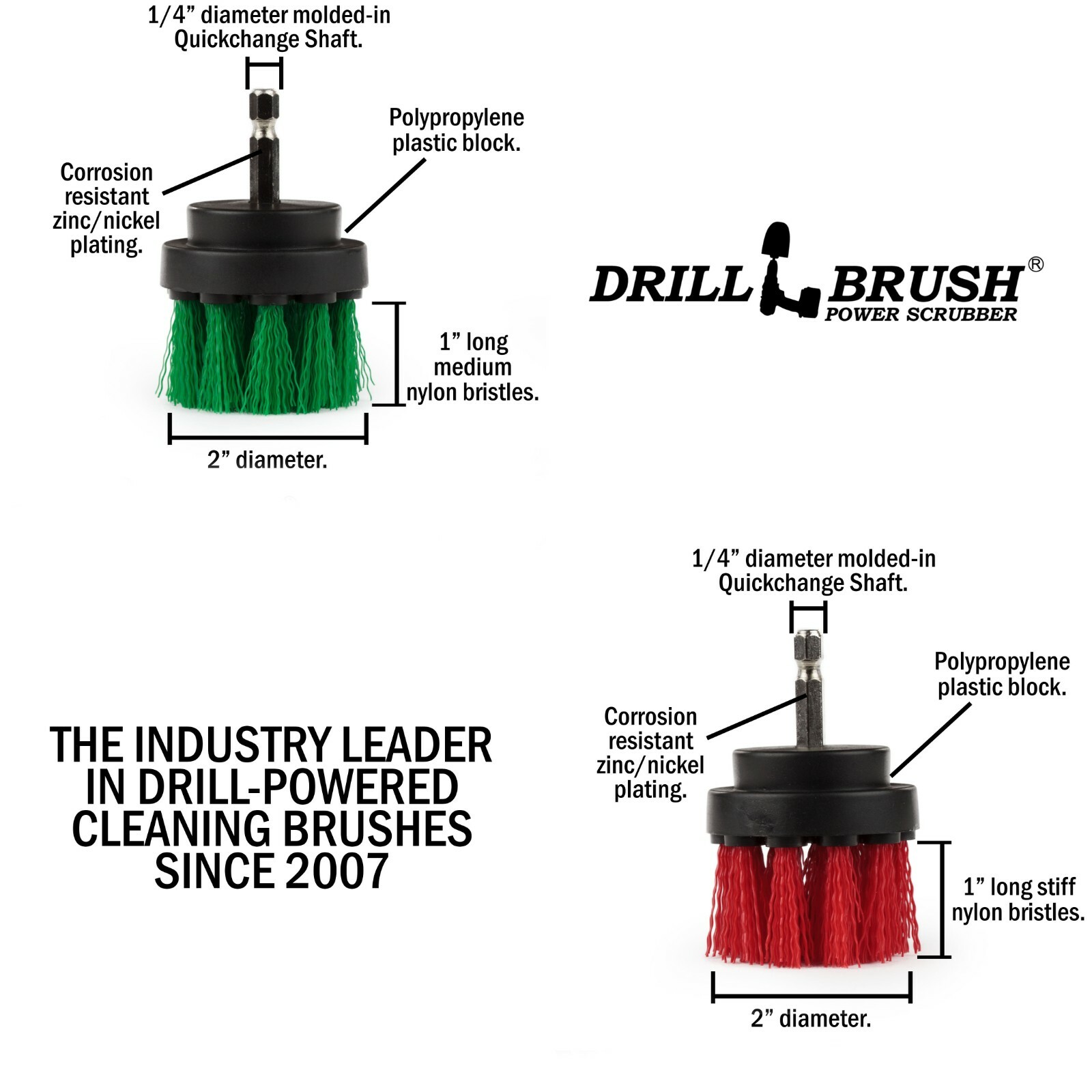 Drill Brush Cordless Drill Power Brushes – Indoor/ Outdoor -Kitchen/ Patio/ Deck