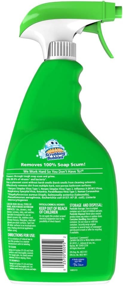 Scrubbing Bubbles Bathroom Grime Fighter Spray Rainshower 32 Fl oz Brand New