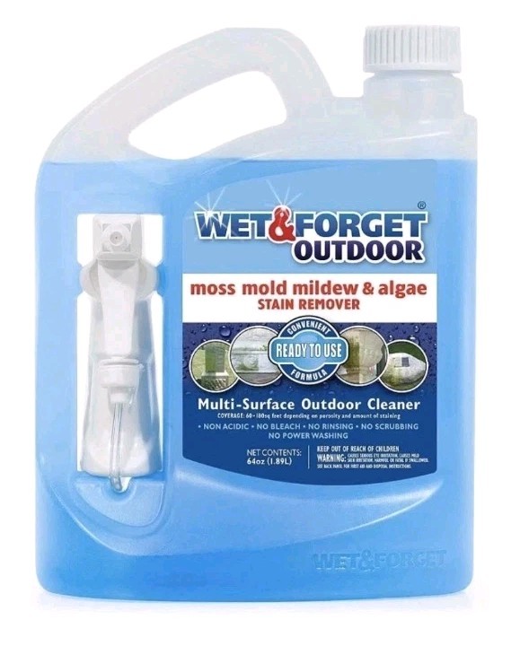 2 Wet & Forget Outdoor Cleaner – Ready-to-Use for Moss, Mold, Mildew & Algae