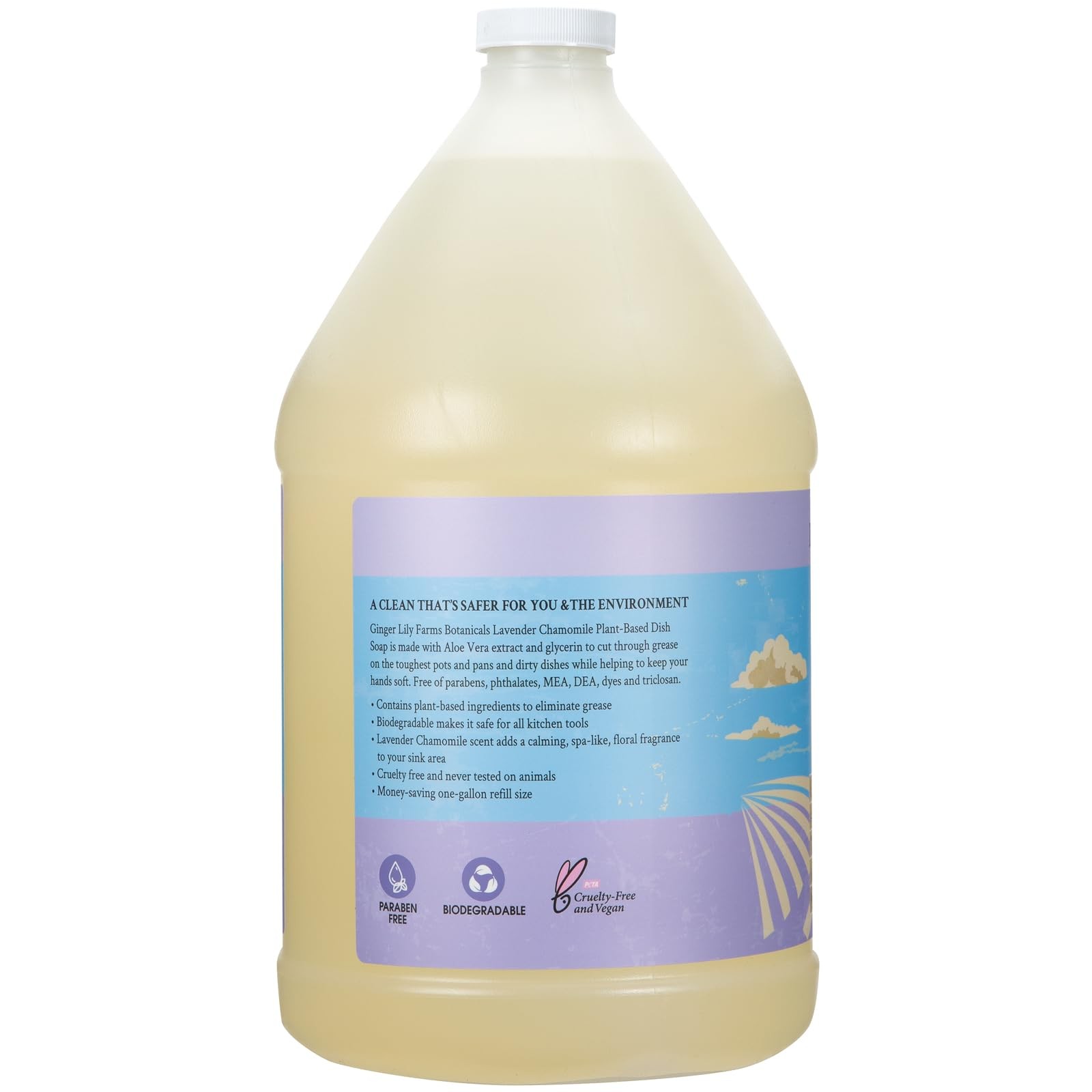 Ginger Lily Farms Lavender Chamomile Dish Soap 1 Gallon Refill