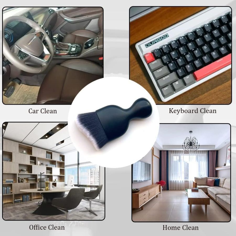 Interior Detailing Brush 1PC, Brushes for Detailing Interio Color: Black+White