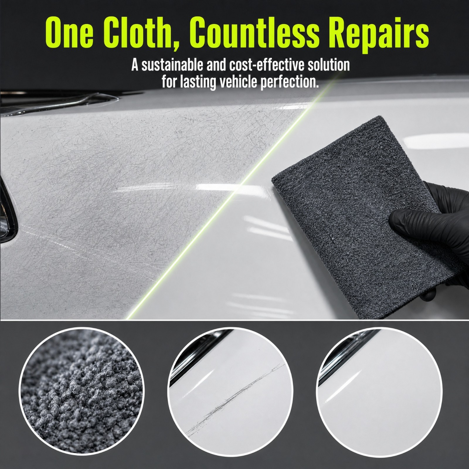Nano Polix Car Scratch Remover Cloth 6 Packs – Auto Paint Scratch Repair Towel