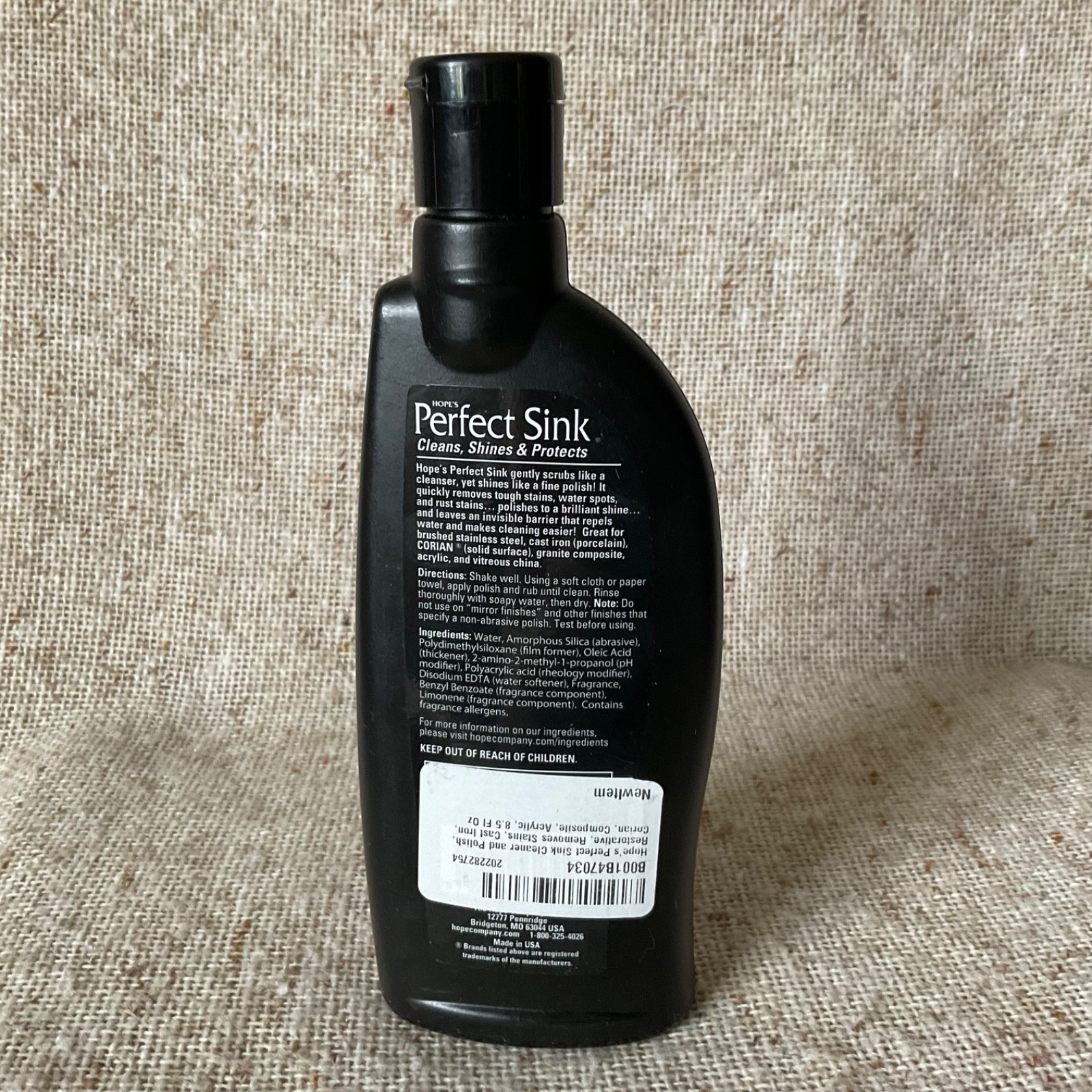Perfect Sink lemon scent cleaner removes tough stains 1 bottle 8.5 fl oz