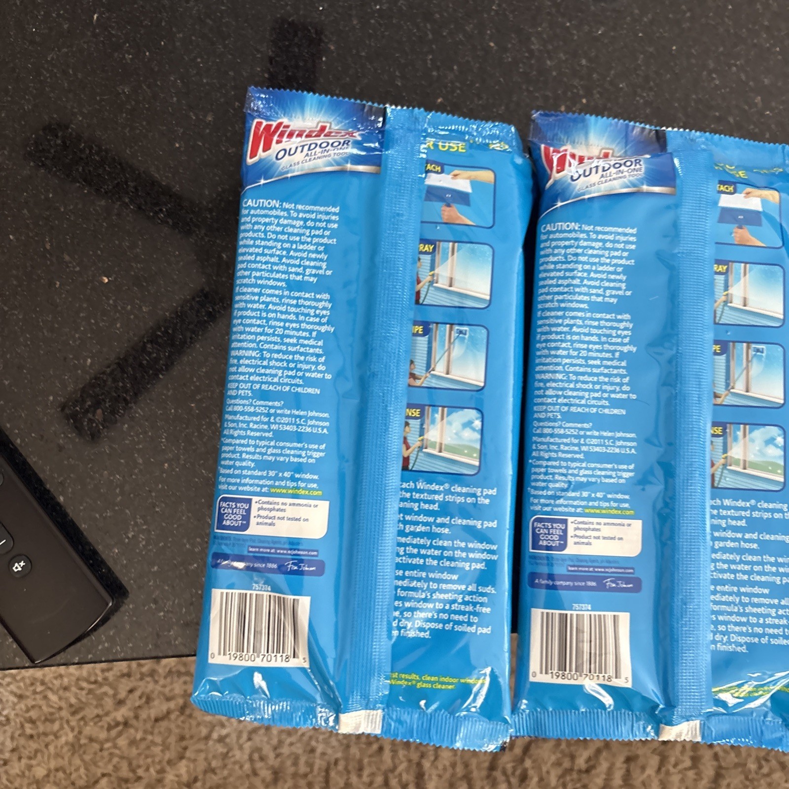 NEW 3 Windex Outdoor Glass Cleaning Pad Refills 6 Pads Total Sealed Discontined
