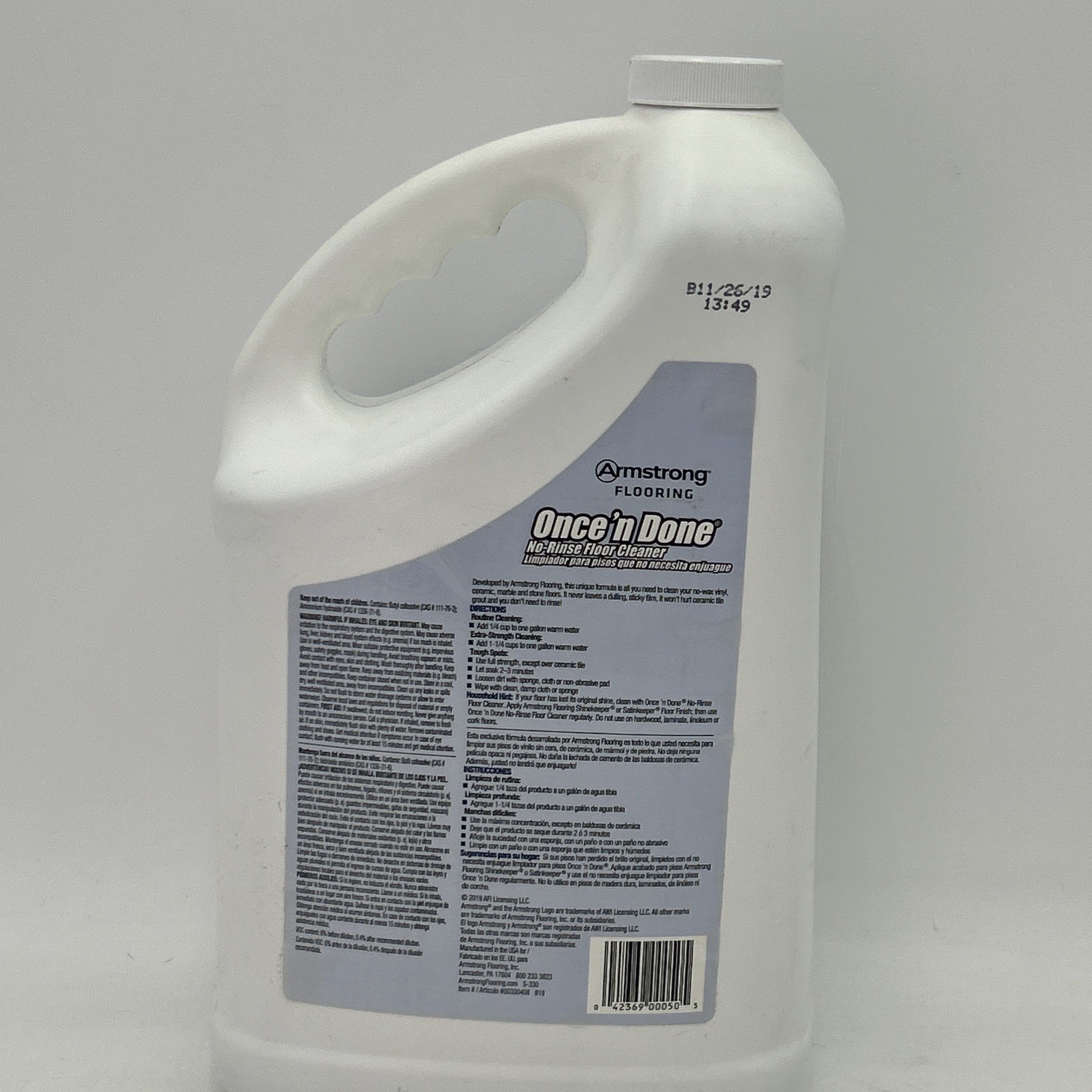 Armstrong 330408 Once ‘N Done Concentrated Floor Cleaner, 1-Gallon