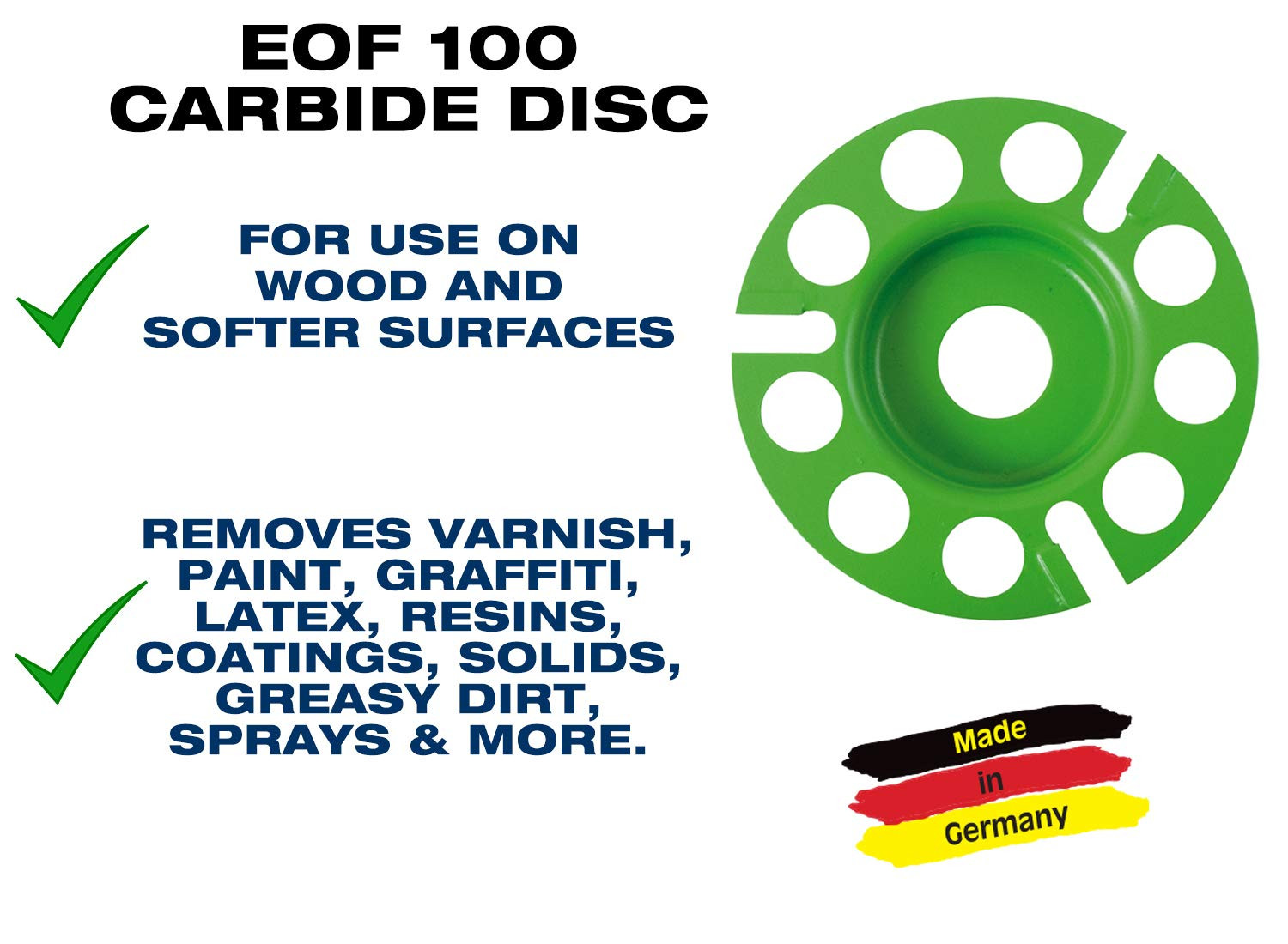 Tungsten Carbide Milling Disc for EOF 100 Paint Remover – German Quality