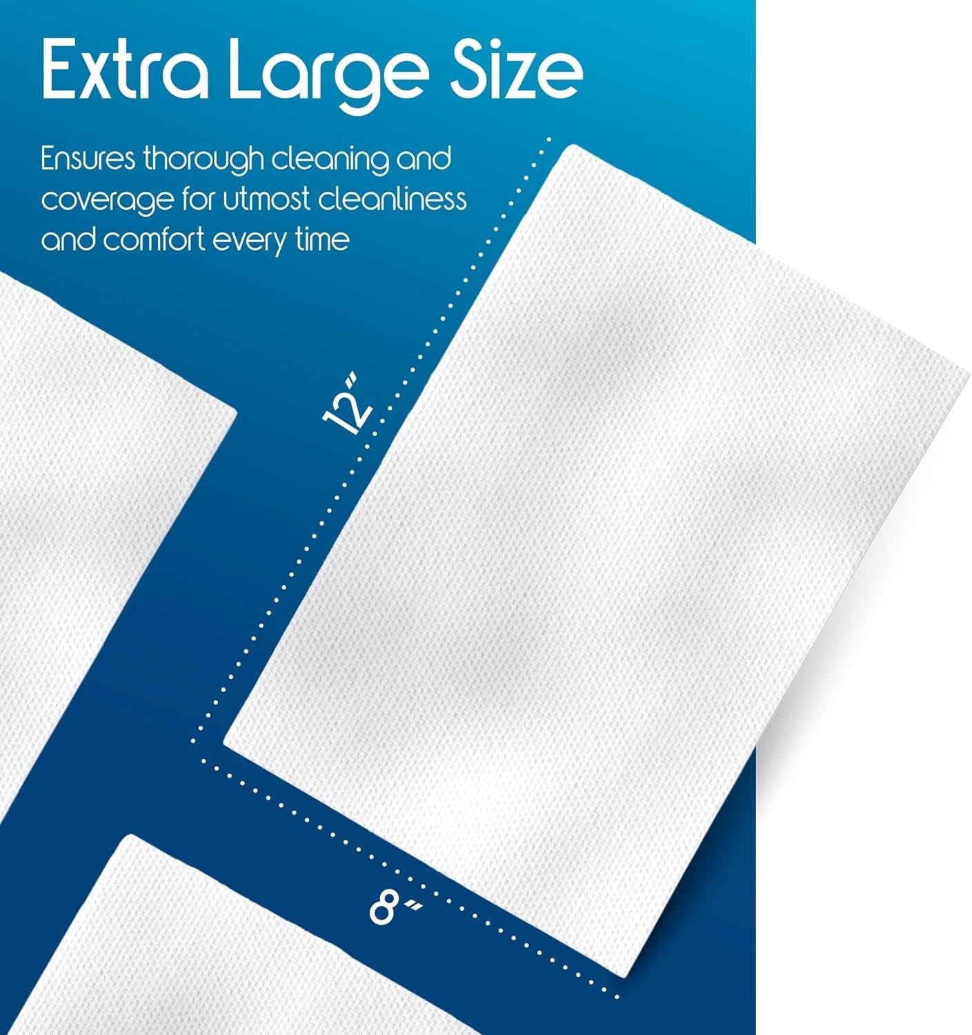 Oversized 8×12 Adult Wet Wipes | 200 Hypoallergenic Cleansing Cloths for Seniors