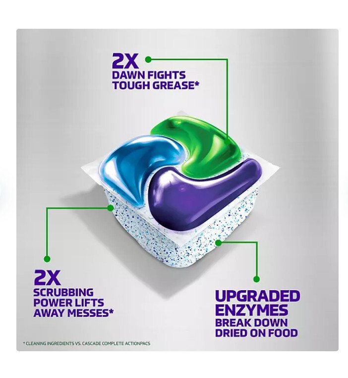 Cascade Platinum Plus ActionPacs Dishwasher Detergent Pacs, Fresh Scent, 81 ct.