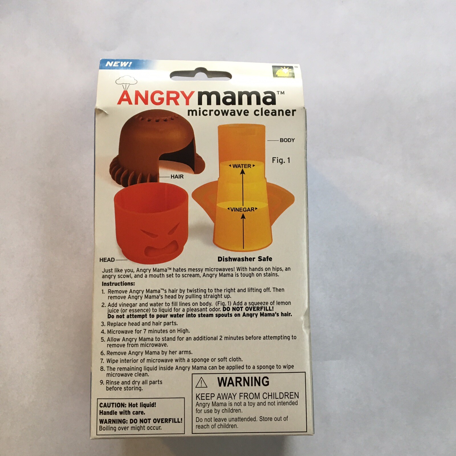 Angry Mama Microwave Cleaner Steam Cleaning Gadget NIB