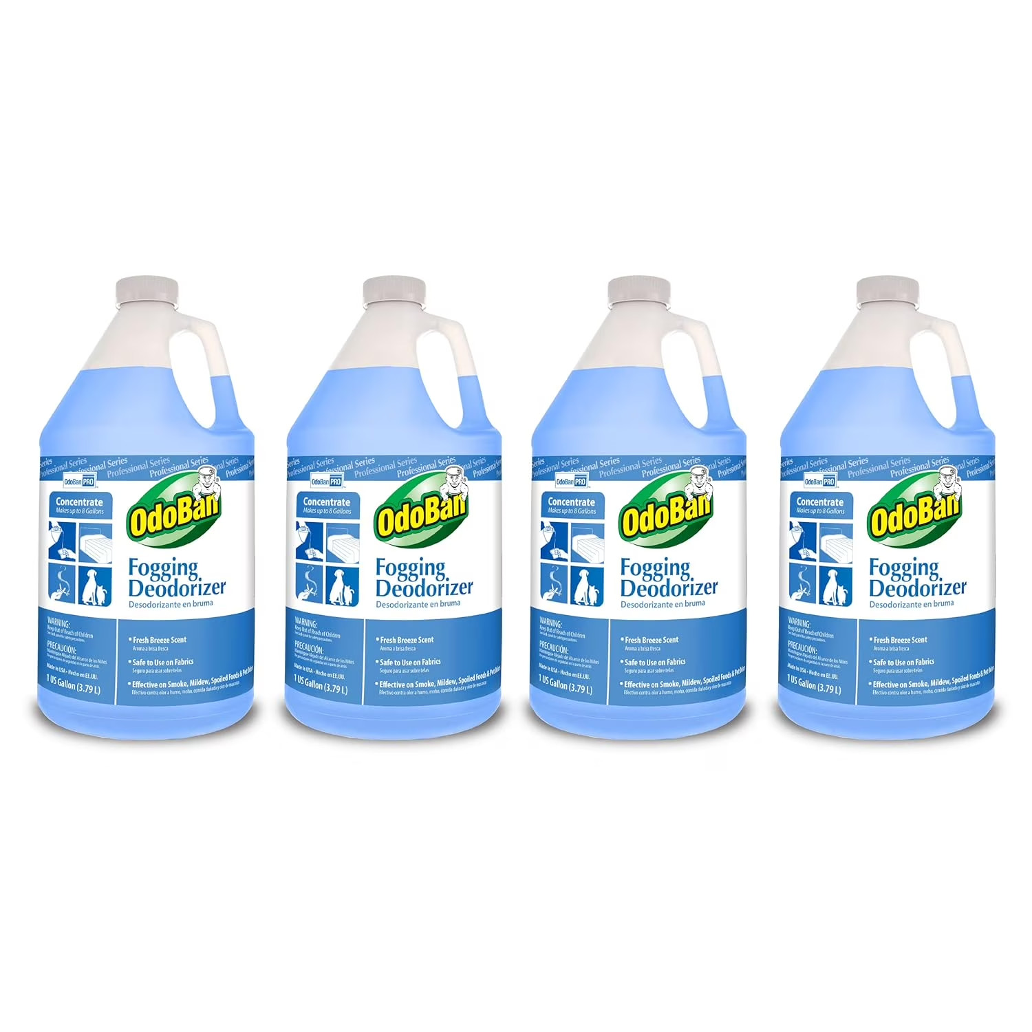 OdoBan Fogging Deodorizer Concentrate, Packs of 4, 1 Gallon Each from fabrics