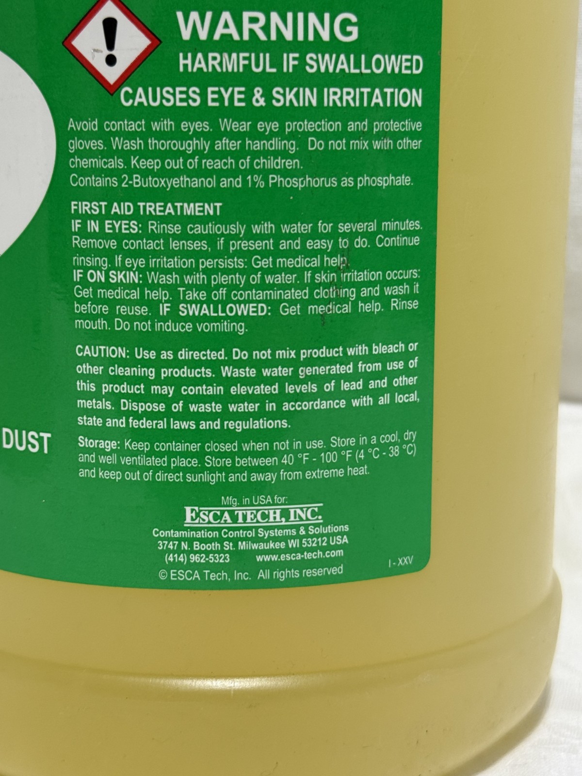 D-Lead Final Clean Concentrate 1 Gallon Lead Metal Dust Cleanup Cleaner Jug New