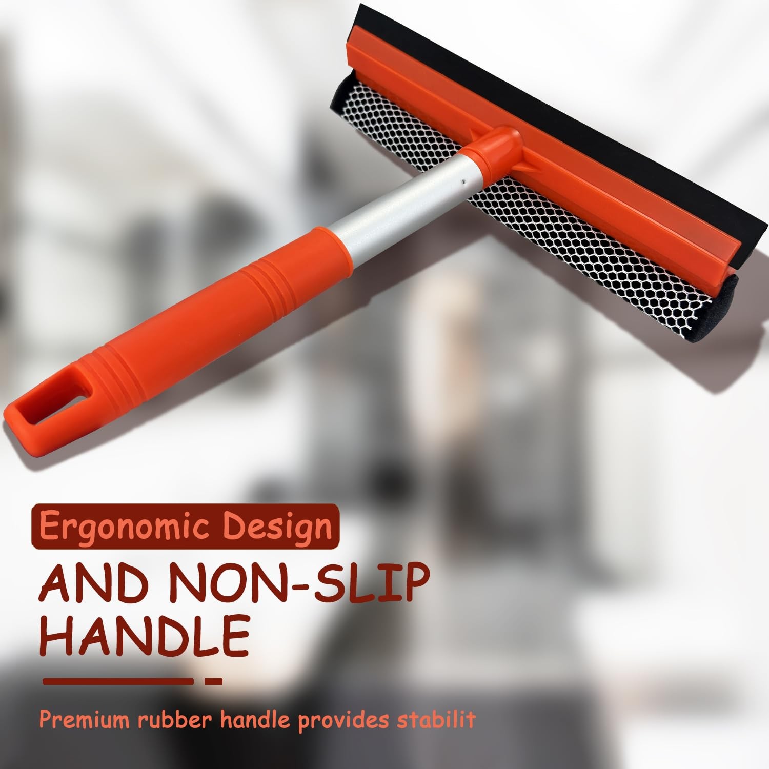 Shower Squeegee Window Squeegee Cleaner for Shower Doors Glass, 2 in 1 Window…