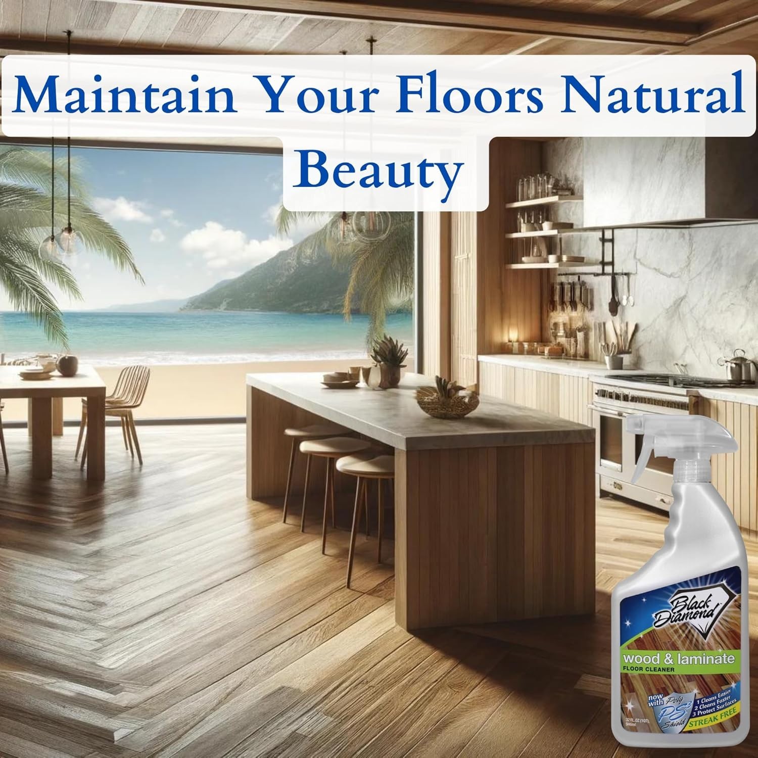 Wood & Laminate Floor Cleaner- Ready to Use Non-Toxic No-Rinse Formula – Safe…