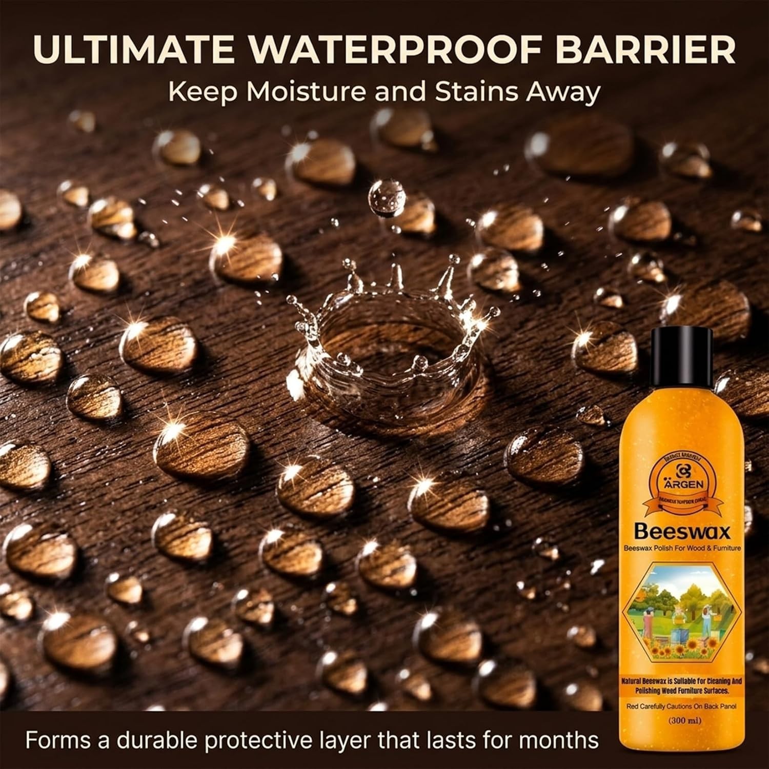 Beeswax Furniture Polish – Restore Shine & Protect Wood Finish – 300ML