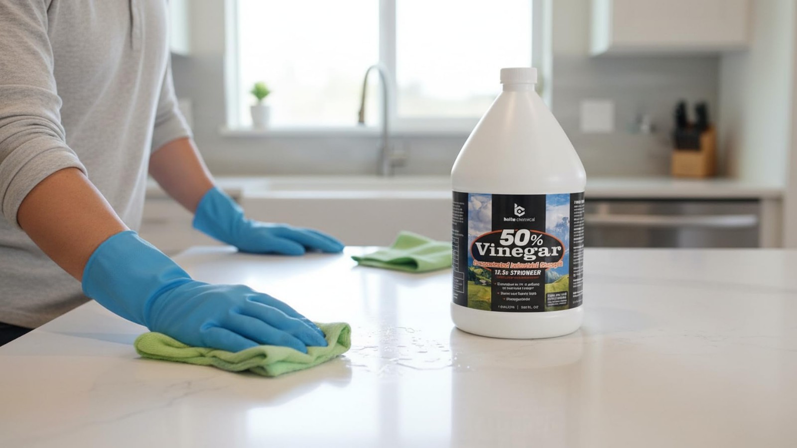 50% Pure Concentrated Vinegar – 125x Stronger Cleaner for Indoor & Outdoor Use (