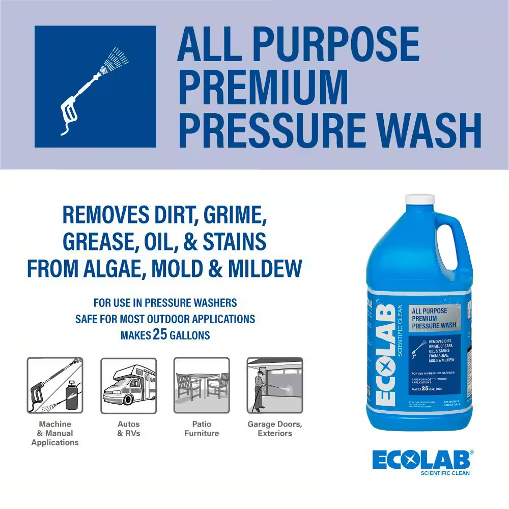 1 Gal. All Purpose Premium Pressure Wash Concentrate, Removes Stains on Patios,