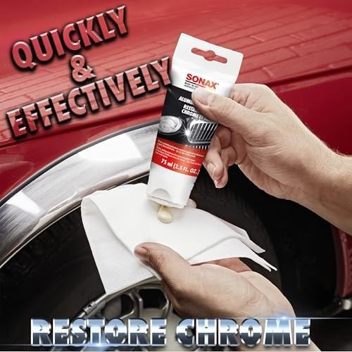 Sonax Chrome & Aluminum Paste | Gentle Cleaner & Protector for Chrome, Alumin…