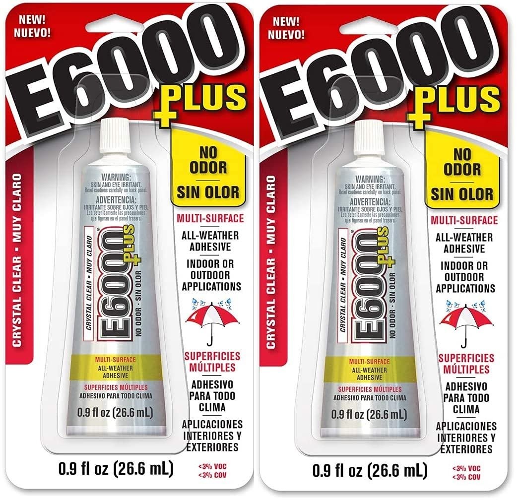 Eclectic Clear 0.9 Fl Oz E6000+Plus Multipurpose Adhesive – 0.9 oz (Pack of…
