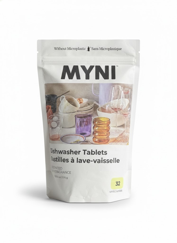 MYNI Dishwasher Tablets 32 Count 20.3 oz Eco-Friendly & Microplastic Free