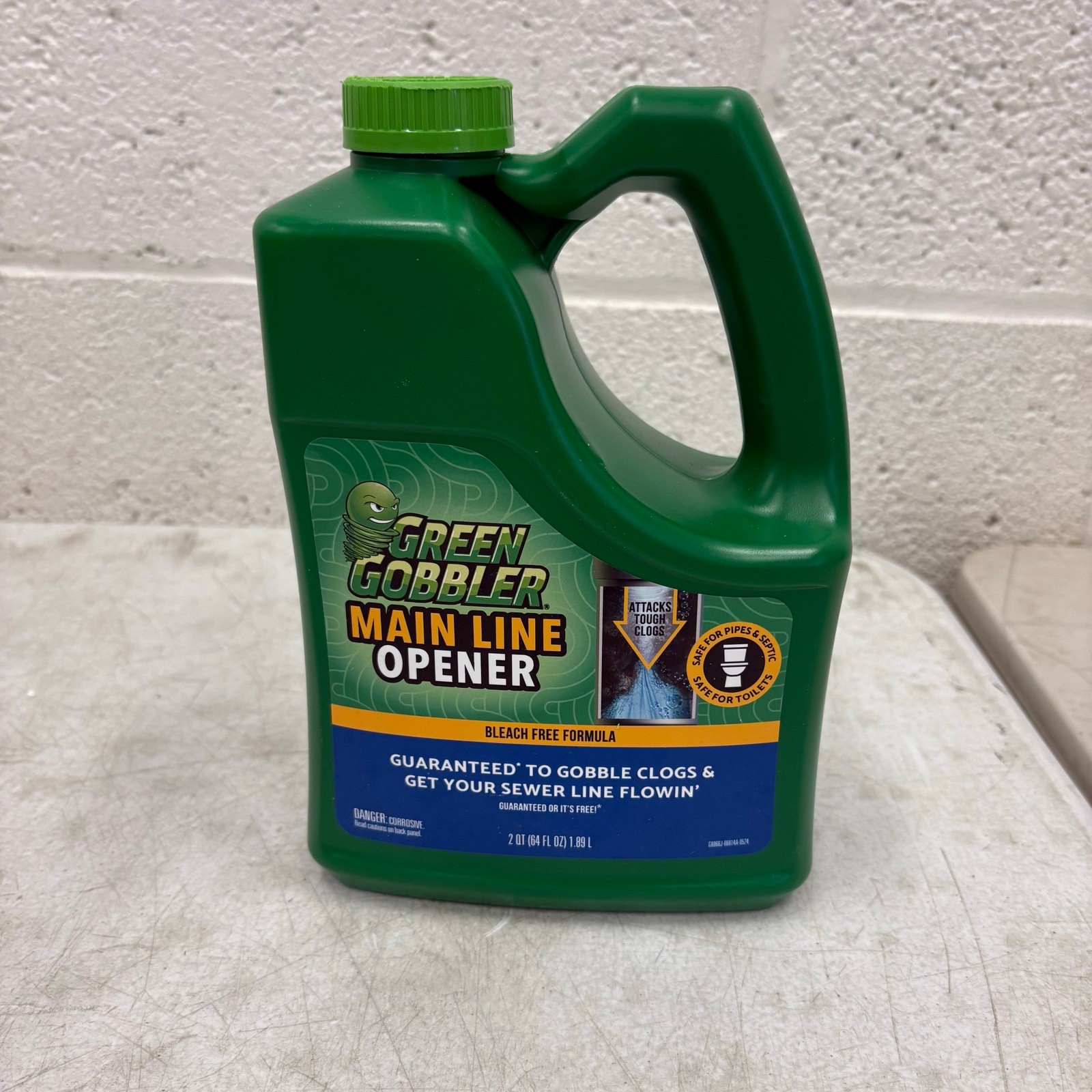 6-Pack Green Gobbler Main Line & Sewer Clog Remover Drain Cleaner 64 oz Each