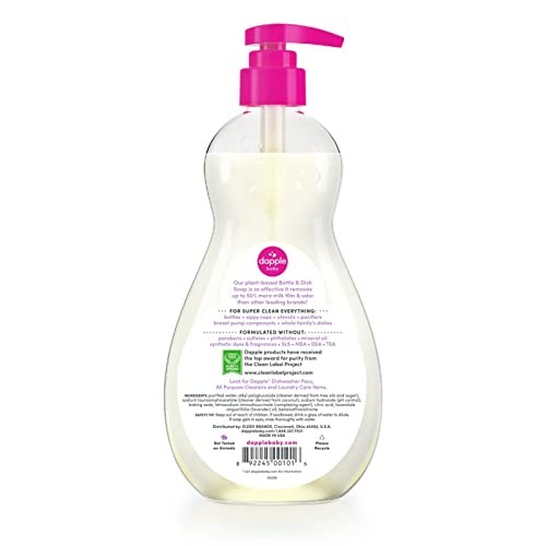 Dapple Baby Bottle Soap, Hypoallergenic Dish Soap for Baby Bottles, Powered b…