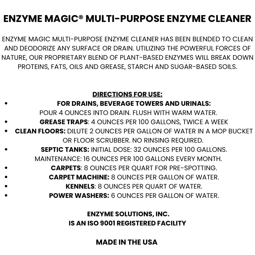 Multi-Purpose Enzyme Cleaner |Super Concentrated | Floor Cleaner | Clogged Dr…