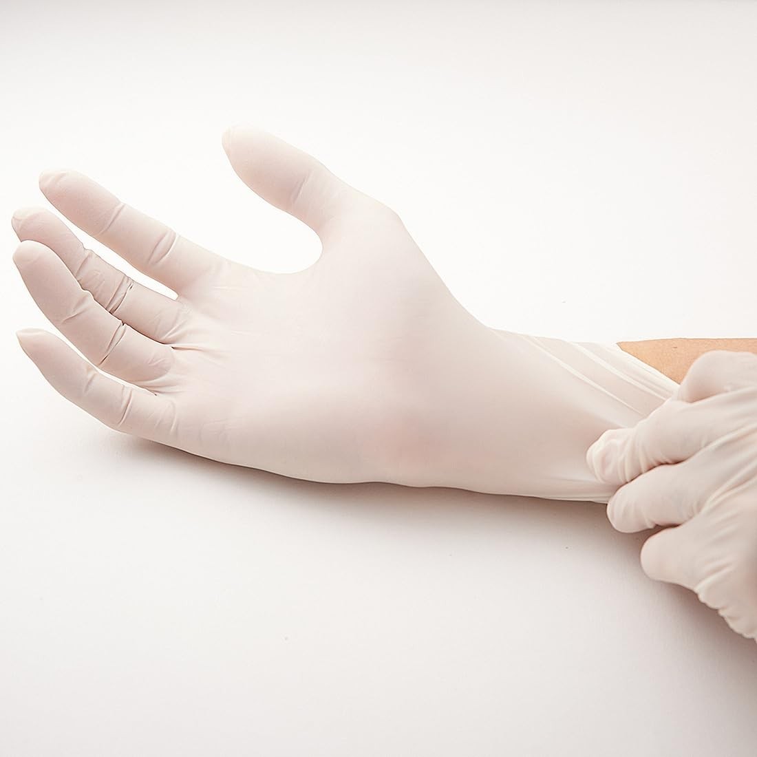 ForPro Disposable Nitrile Gloves, Chemical Medium (Pack of 100), White
