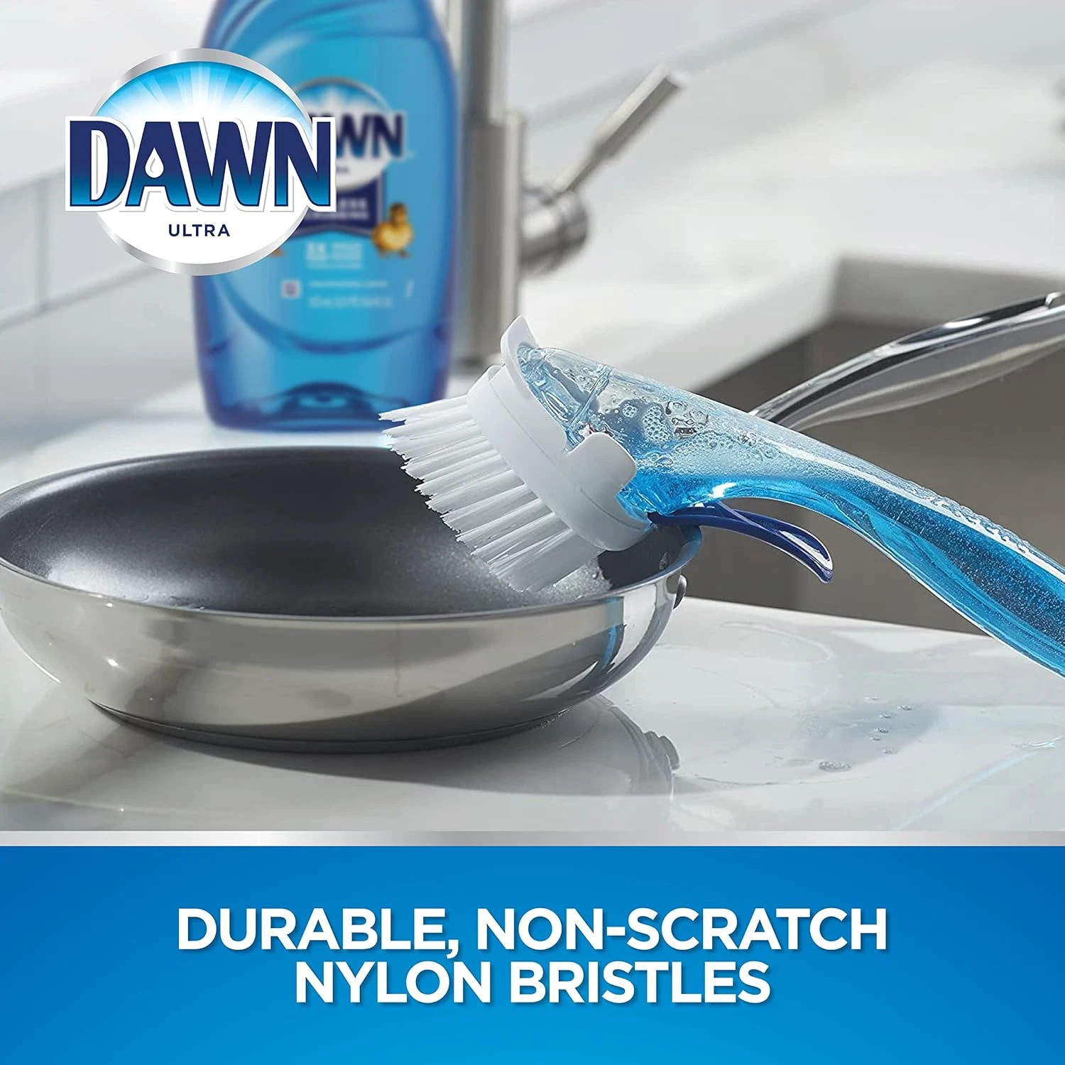 DAWN FILLABLE KITCHEN Dish BRUSH No- Drip, Clear