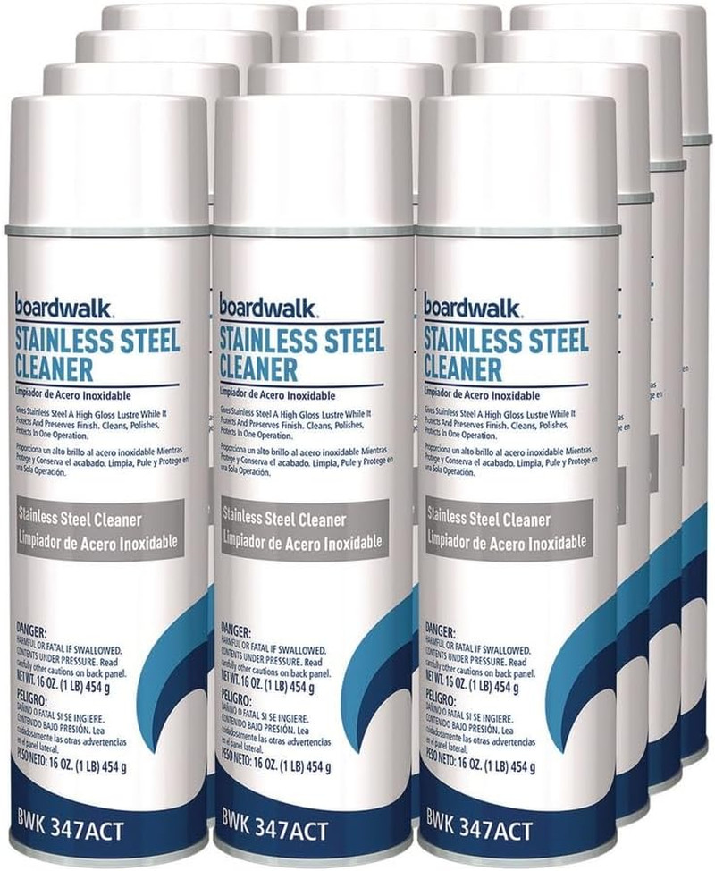 347ACT Stainless Steel Cleaner & Polish, Lemon, 18Oz Aerosol (Case of 12)